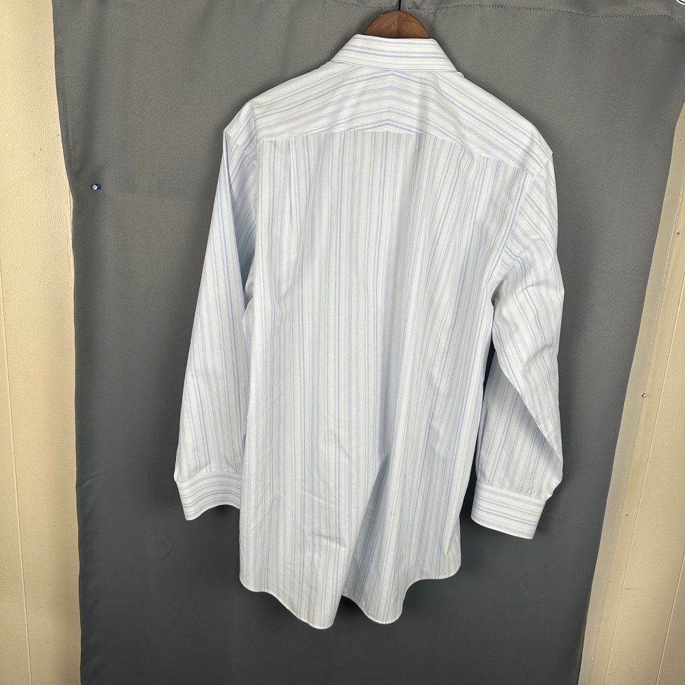 Charles Tyrwhitt Mens Classic Non-Iron Striped Dress Shirt Blue White 16.5/33 - Picture 5 of 8